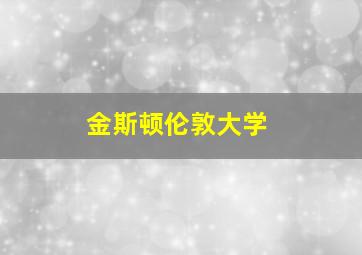 金斯顿伦敦大学