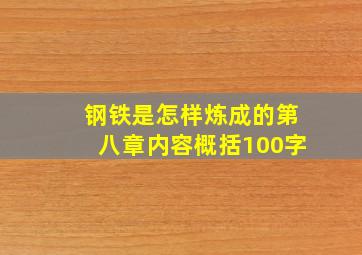 钢铁是怎样炼成的第八章内容概括100字