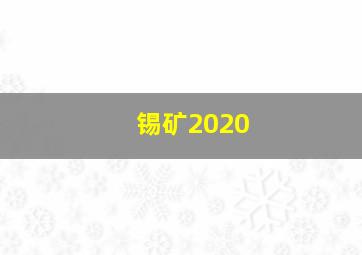 锡矿2020