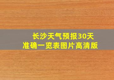 长沙天气预报30天准确一览表图片高清版