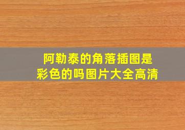 阿勒泰的角落插图是彩色的吗图片大全高清