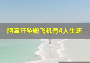 阿富汗坠毁飞机有4人生还