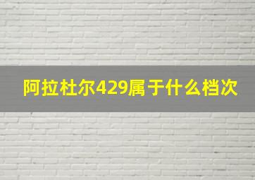 阿拉杜尔429属于什么档次