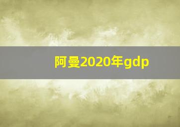 阿曼2020年gdp