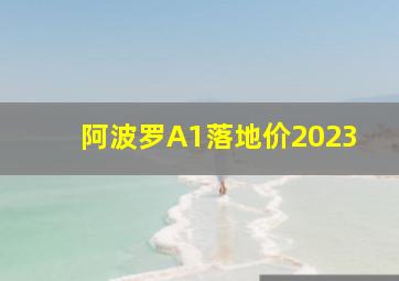 阿波罗A1落地价2023