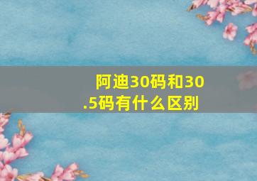 阿迪30码和30.5码有什么区别