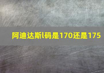 阿迪达斯l码是170还是175