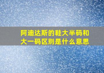 阿迪达斯的鞋大半码和大一码区别是什么意思