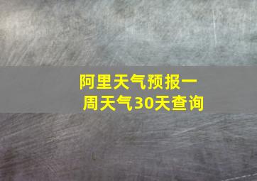 阿里天气预报一周天气30天查询