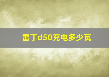 雷丁d50充电多少瓦