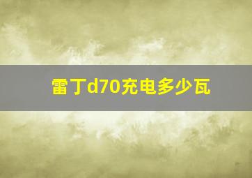 雷丁d70充电多少瓦