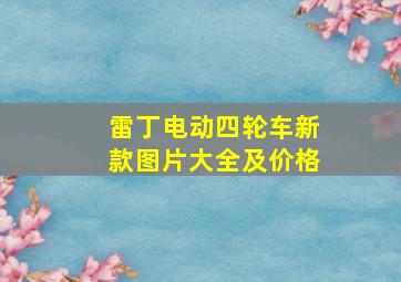 雷丁电动四轮车新款图片大全及价格