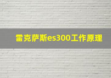 雷克萨斯es300工作原理