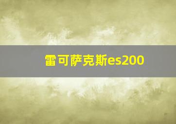 雷可萨克斯es200