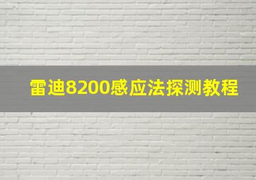 雷迪8200感应法探测教程