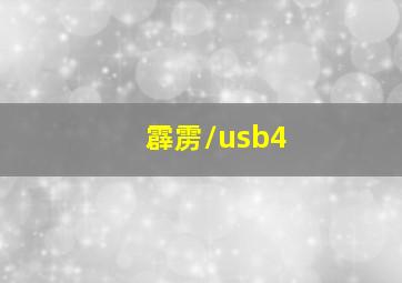 霹雳/usb4