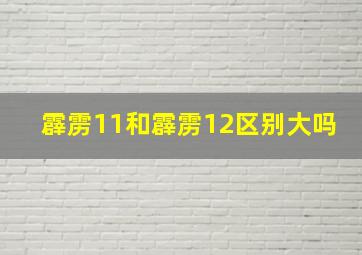 霹雳11和霹雳12区别大吗