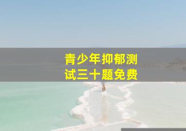 青少年抑郁测试三十题免费