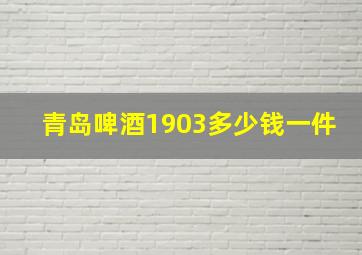 青岛啤酒1903多少钱一件