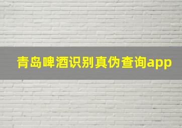 青岛啤酒识别真伪查询app