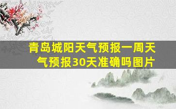 青岛城阳天气预报一周天气预报30天准确吗图片