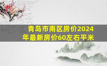 青岛市南区房价2024年最新房价60左右平米