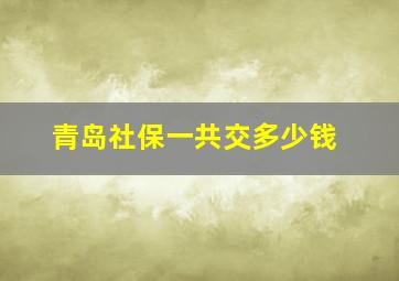 青岛社保一共交多少钱