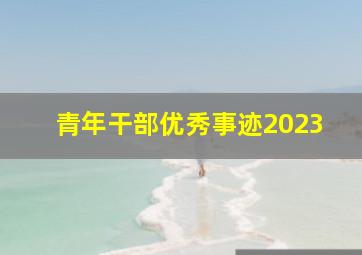 青年干部优秀事迹2023