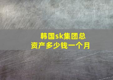 韩国sk集团总资产多少钱一个月