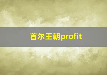 首尔王朝profit