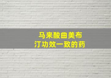 马来酸曲美布汀功效一致的药