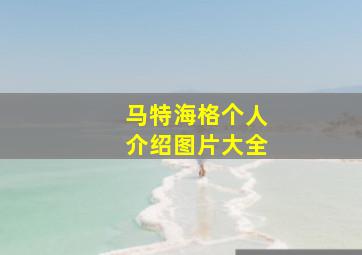 马特海格个人介绍图片大全