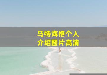 马特海格个人介绍图片高清