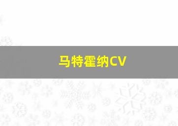 马特霍纳CV