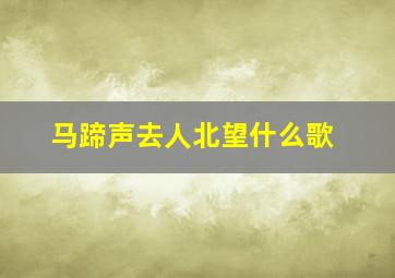 马蹄声去人北望什么歌