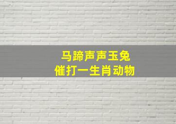 马蹄声声玉兔催打一生肖动物