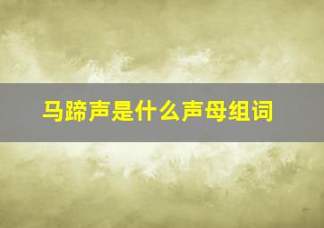 马蹄声是什么声母组词