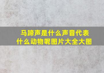 马蹄声是什么声音代表什么动物呢图片大全大图