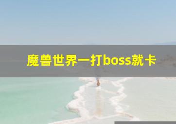 魔兽世界一打boss就卡