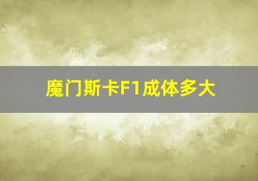 魔门斯卡F1成体多大