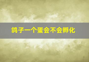 鸽子一个蛋会不会孵化