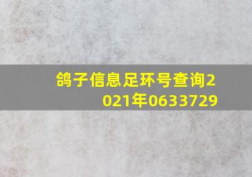 鸽子信息足环号查询2021年0633729