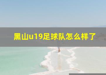 黑山u19足球队怎么样了