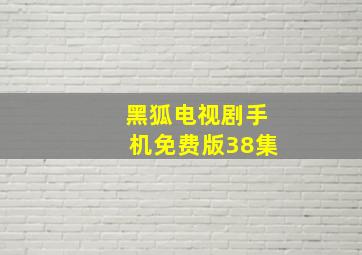 黑狐电视剧手机免费版38集