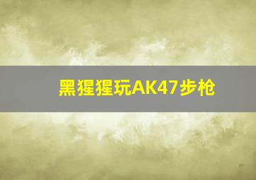 黑猩猩玩AK47步枪