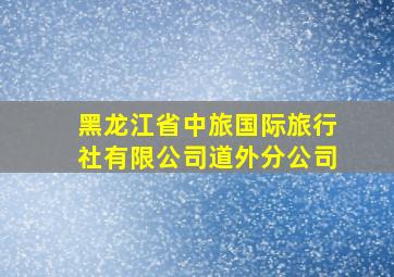 黑龙江省中旅国际旅行社有限公司道外分公司