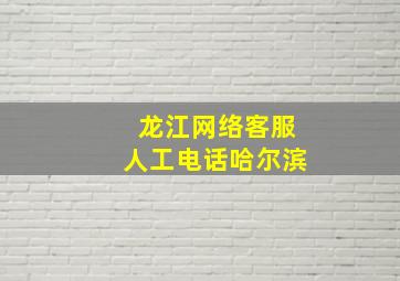 龙江网络客服人工电话哈尔滨