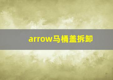 arrow马桶盖拆卸