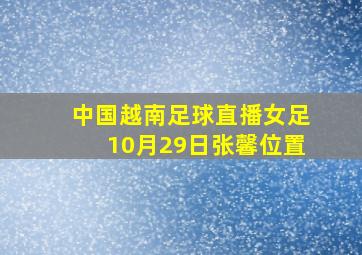 中国越南足球直播女足10月29日张馨位置