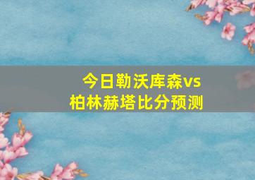 今日勒沃库森vs柏林赫塔比分预测